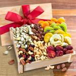 Dried Fruit and Nuts Gift Crate with Lid