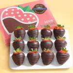 Made with Ghirardelli Dark Chocolate Covered Strawberries - 12 Berries