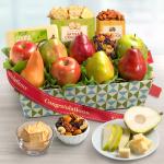 Congratulations Classic Fruit and Gourmet Gift Basket