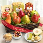 Congratulations Classic Fruit and Gourmet Gift Basket