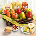Happy Easter Fruit Basket with Cheese and Nuts