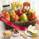 Thank You Classic Fruit and Gourmet Gift Basket