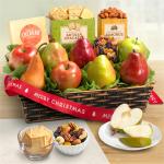 Merry Christmas Cheese and Nuts Classic Fruit Basket