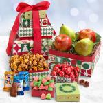 Merry Christmas Fruit and Treats Tower