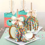 Happy Birthday Dipped Caramel Apples Pair