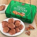 Chocolate Caramel Pecan Clusters in Gift Tin