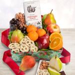 Organic Fruit and Gourmet Holiday Gift Basket