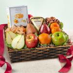 Organic Nuts, Cheese & Fruit Classic Gift Basket