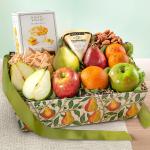 Organic Nuts, Cheese & Fruit Classic Gift Basket