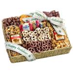 Happy Holidays Chocolate, Caramel & Crunch Gift Basket