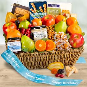 AA4016B, Happy Birthday Farmstead Fruit Gift Basket