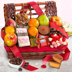AA4050V, Valentine Treasures Fruit Basket Gift