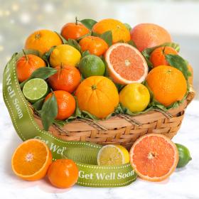 AA4072G, Get Well Soon Sweet Sunshine Citrus Fruit Gift Basket