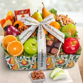 AA4094S, Sympathy Orchard Delight Fruit and Gourmet Basket