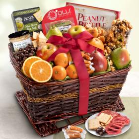 AA4102, Grand Fruit Gourmet and Snacks Basket