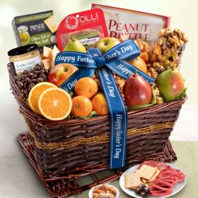AA4102F, Father's Day Grand Fruit Gourmet and Snacks Basket