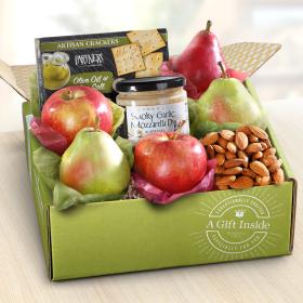 AB1017, Petaluma Fruit and Cheese Dip, Crackers and Nuts Gift Box