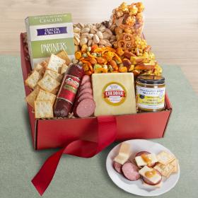 AB1085, Snacking Sensation Meat, Cheese & Snack Variety Gift Box