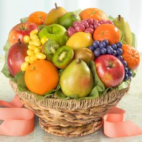 Orchard Fresh Fruit And Chocolate Fruit Confections In Keepsake Fruit Bowl Basket Orchard Fresh Fruit And Chocolate Fruit Confections In Keepsake Fruit Bowl Basket