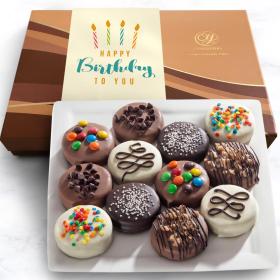 ACC1010B, Birthday Deluxe Chocolate Dipped Oreos Gift Box - 12 pc