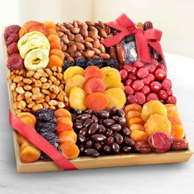 AP8044, Sweet Extravagance Deluxe Chocolate, Nuts & Fruit Tray