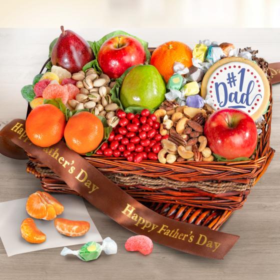Father's Day Fruit and Snacks Gift Basket AA4050F A Gift Inside