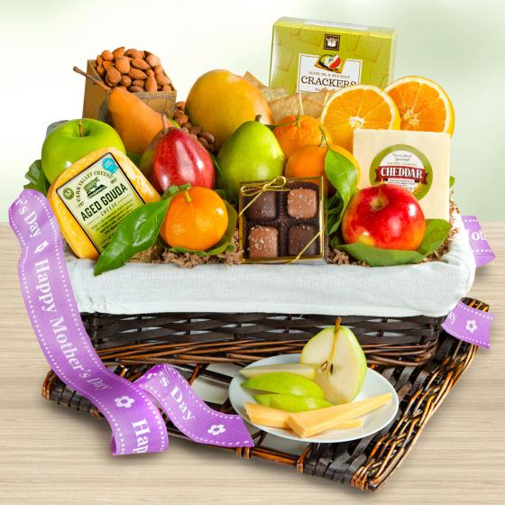Mothers Day Deluxe Fruit Basket AA4101M A Gift Inside