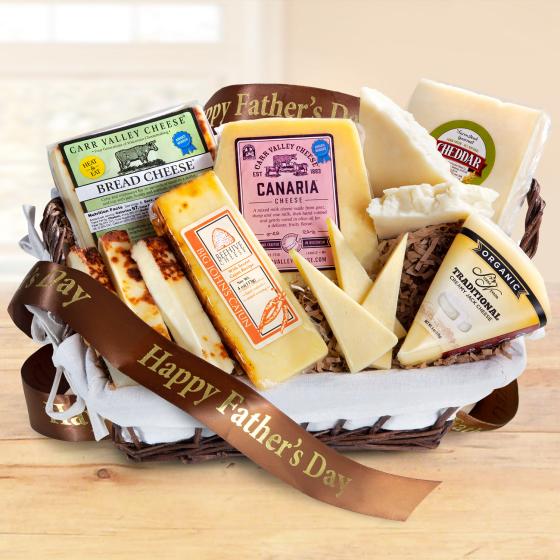 Happy Father's Day Gourmet Cheese & Meats Hamper Gift Basket AA5035F