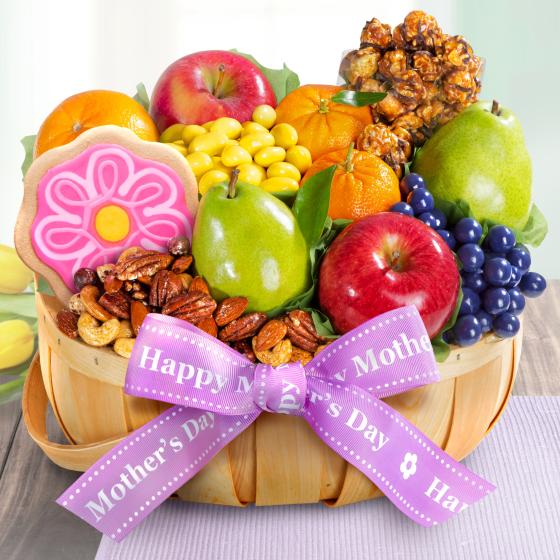Mother's Day Fruit and Treats Basket AA4050M A Gift Inside