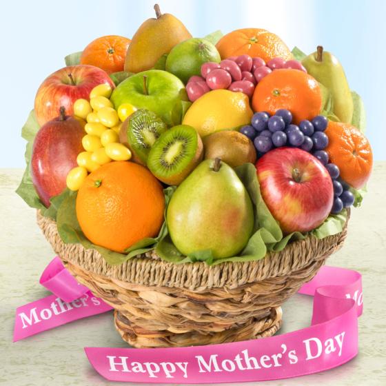 Mother's Day Fresh Fruit Basket and Chocolate Fruit Confections in
