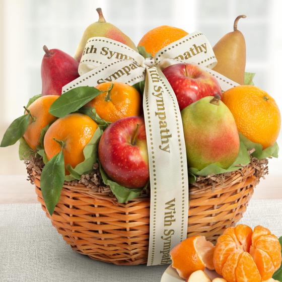 Sympathy Fruit Favorites Basket AA4103S A Gift Inside