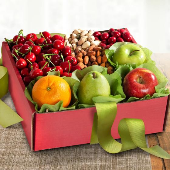California Harvest Fresh Fruit, Cherries & Snacks Gift Box AB1070 A