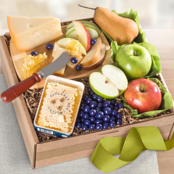 Fresh Fruit, Cheese & Gift Box AB2055 A Gift Inside