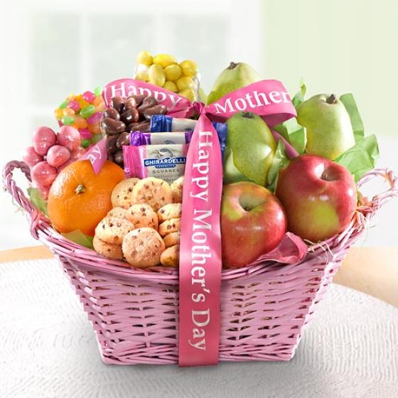 Happy Mother's Day Sweet Treats and Fresh Fruit Basket AA4063 A