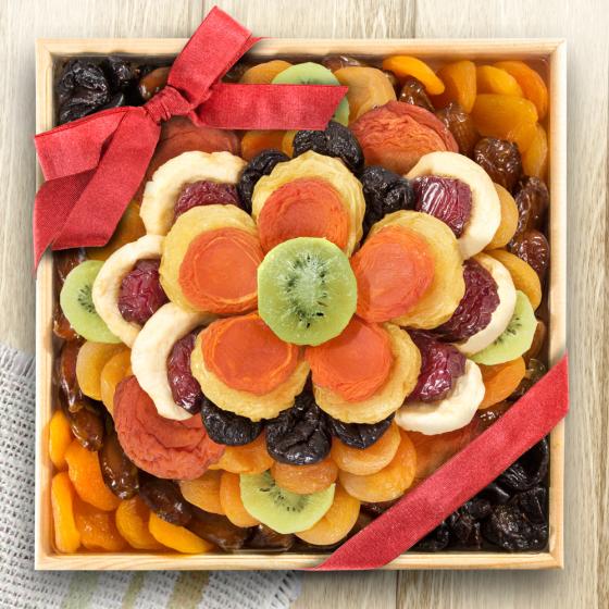 Sweet Bloom Dried Fruit Deluxe Basket AA6053 A Gift Inside