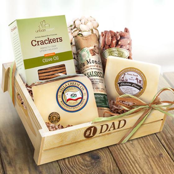 Father's Day Cheese and Savory Favorites Crate AC1033 A Gift Inside