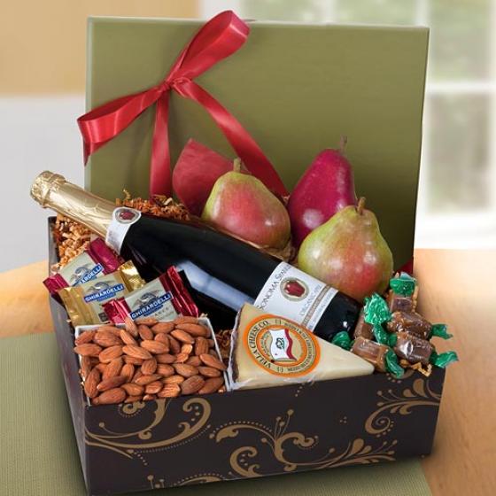 Sonoma Deluxe Fruit and Sparkling Cider Gift Box AG2101 A Gift Inside