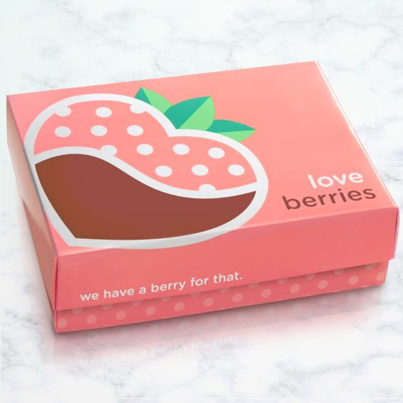 A Gift Inside 18 Berry Bites Chocolate Covered Strawberries (Fun Size)