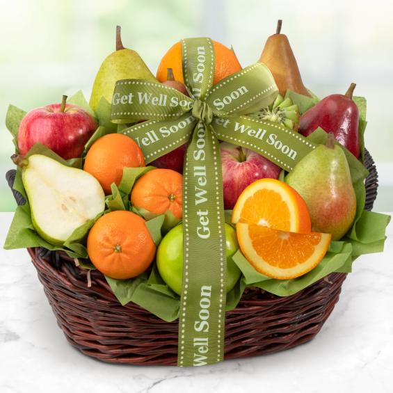 AA4000G, Get Well Soon California Bounty Fruit Gift Basket