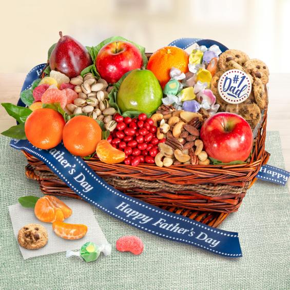AA4050F, Father's Day Fruit and Snacks Gift Basket