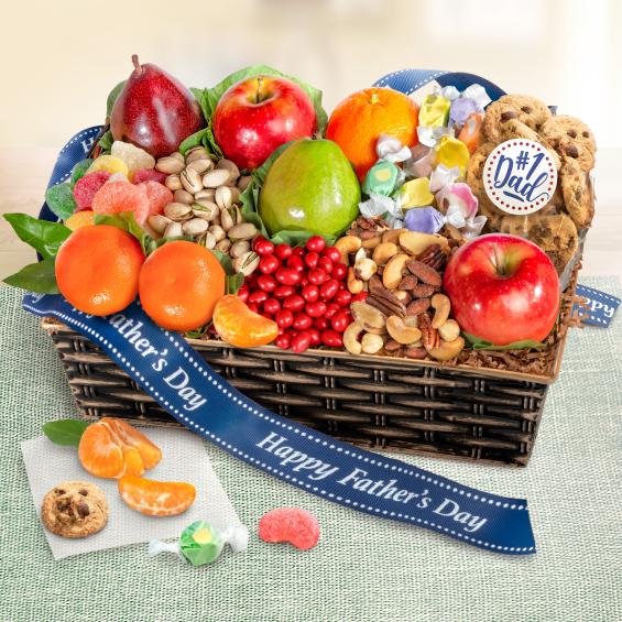 Father's Day Fruit and Snacks Gift Basket AA4050F A Gift Inside