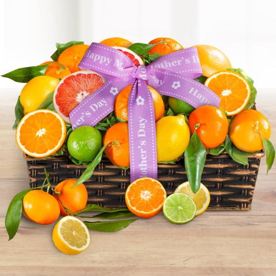 AA4072M, Happy Mother's Day Sweet Sunshine Citrus Fruit Gift Basket