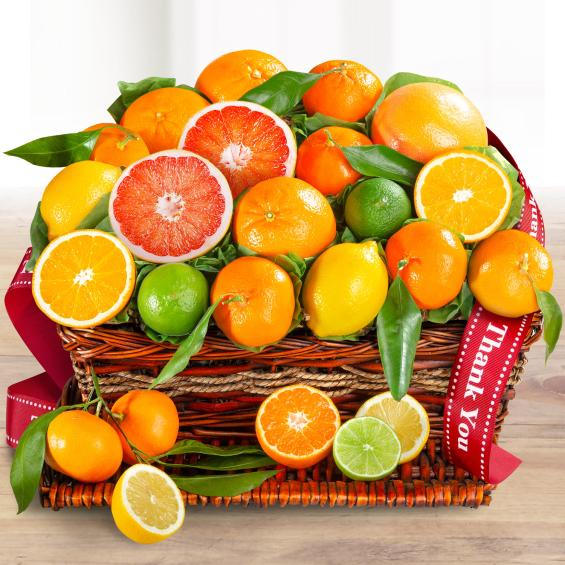 AA4072T, Thank You Sweet Sunshine Citrus Fruit Gift Basket