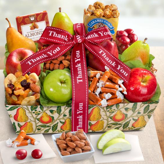 AA4094T, Thank You Orchard Delight Fruit and Gourmet Basket