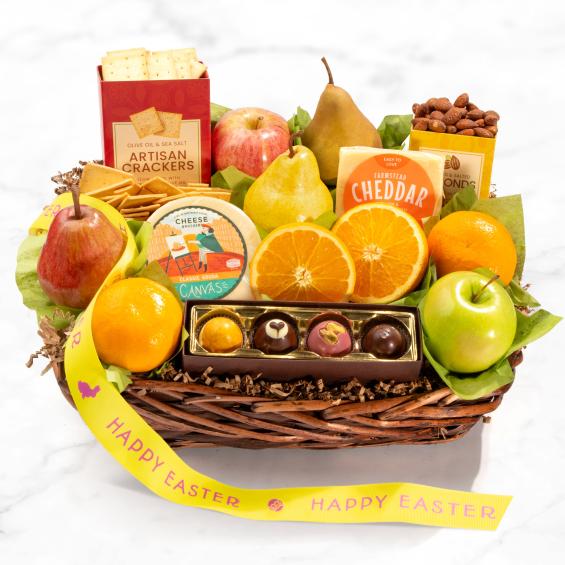 AA4101Easter, Happy Easter Deluxe Fruit Basket