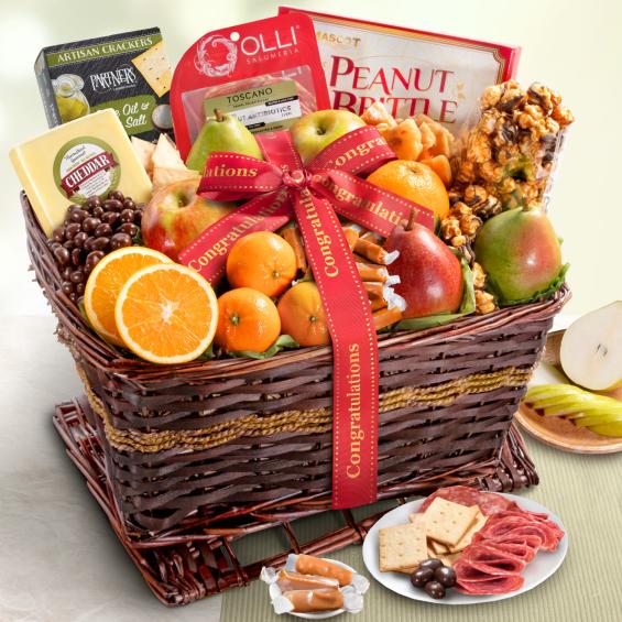 AA4102C, Congratulations Sweet & Savory Farmstead Gift Basket