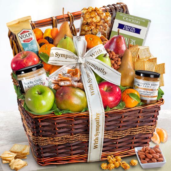 Sympathy Abundance Classic Fruit Basket AA4102S A Gift Inside