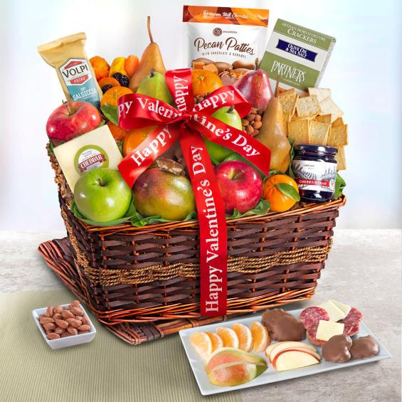 AA4102V, Happy Valentines Day Sweet & Savory Farmstead Gift Basket