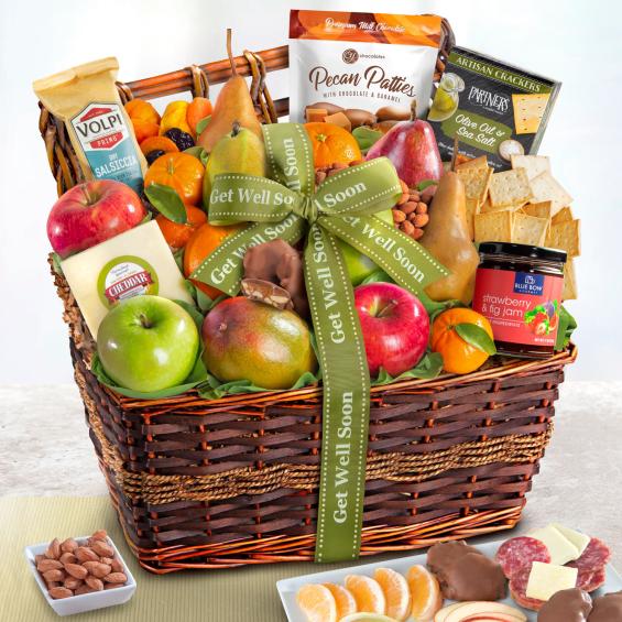 AA4110G, Get Well Abundance Classic Fruit Basket