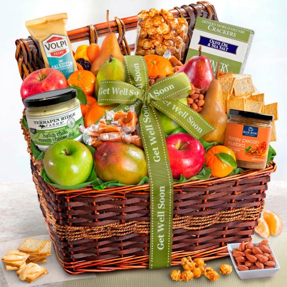 AA4110G, Get Well Abundance Classic Fruit Basket